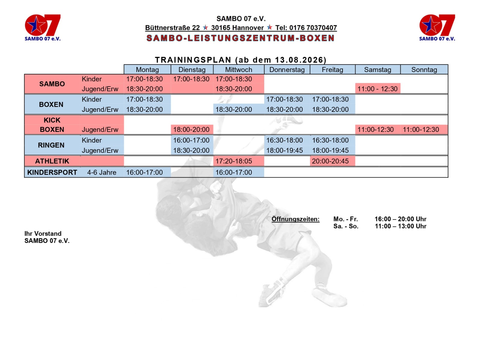 trainingsplan ab dem Sept 2026